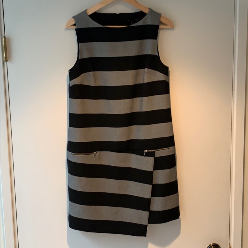 Banana Republic asymmetrical striped dress